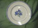 Assiette-faience-ancienne   -diametre 20.5cm- Fleur Bleue - Autres & Non Classés