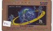 Télécarte Japon ESPACE (92) GLOBE * TERRESTRE * MAPPEMONDE * Telefonkarte Phonecard * Erdkugel Globus - Ruimtevaart