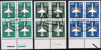Luftpost-Serie 1982 DDR 2751/3 Plus 4-Block O 5€ Stilisiertes Flugzeug Mit Brief Mail Bloc S/s Sheet Bf GDR Germany - Andere (Lucht)