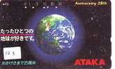 Télécarte Japon ESPACE (123)  GLOBE * TERRESTRE * MAPPEMONDE * Telefonkarte Phonecard JAPAN * Erdkugel Globus - Raumfahrt