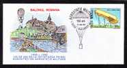 Balloon Aerostation Military 1993 Obliteration Concordante On Cover Bucharest Romania. - Other (Air)