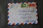 AFRIQUE OCCIDENTALE   FRANCAISE ENVELOPPE MARCOPHILIE  2 TIMBRES SUR  LETTRE AVION MANQUE RABAT - Brieven En Documenten