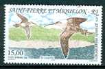 SAINT-PIERRE-ET-MIQUELON,     1996, N° 75**, Poste Aérienne, PA (Yvert Et Tellier) Oiseaux, Le Courlis - Ungebraucht