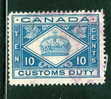 1912 10 Cent Customs Duty Stamp #FCD4 - Fiscale Zegels