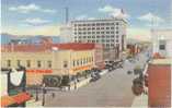 Albuquerque NM, Central Avenue Street Route 66, Business Signs 1940s Curteich Linen Postcard - Route '66'