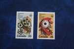 XXI OLYMPIADES  CANADA  JEUX OLYMPIQUES  MONTREAL 1976 2 TIMBRES NEUFS ** PEINTURE DESSINS OUTILS - Sommer 1976: Montreal