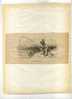 - LE PECHEUR A LA LIGNE . GRAVURE SUR BOIS DU XIXe S. DE G. DORE DECOUPEE ET COLLEE SUR PAPIER - Fishing