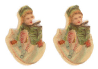 2 DECOUPI ANCIEN PAQUES - ENFANTS AVEC OEUFS - Easter