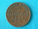 3 PFENNINGE 1858 A / KM 453 ( For Grade, Please See Photo ) ! - Taler & Doppeltaler