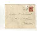 - MONACO MARCOPHILIE . AFFRANCHISSEMENT SIMPLE  SUR ENVELOPPE  DE 1906  POUR LA FRANCE - Postmarks