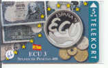 Denmark ECU SPAIN ESPANA SPANIEN (66a) PIECES ET MONNAIES MONNAIE COINS MONEY PRIVE 1.500 EX * TP-94 - Stamps & Coins