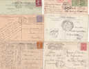 6 CARTES AFFRANCHIESAVEC CACHET PARIS ETRANGER - Temporary Postmarks