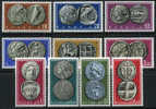 Greece #639-48 XF Mint Hinged Coin Set From 1959 - Unused Stamps