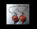 Très Mignonnes Boucles D'oreille Argent Du Népal I/ Silver And Coral Contemporary Earings From Nepal I - Ethniques