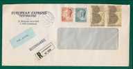 LUXEMBOURG - 1986 Window Registered Cover (2 Stamps Shorp Perf) - Briefe U. Dokumente