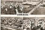 68/ DANNEMARIE / VUE GENERALE / LE VIADUC LA GARE EGLISE ET RUE DU MARCHE - Dannemarie