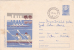 CANOE,ROWING 1968 COVER STATIONERY,ENTIER POSTAL RARE SENT TO MAIL ROMANIA. - Canoa