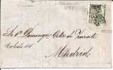 SPK055/  SPANIEN - Alegoriea 10C. Ex Santander 1873 Nach Madrid - Lettres & Documents