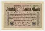 Germania 50 Milioni Di Marchi 1923 UNC - P.109 - 50 Millionen Mark