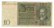 Germania 10 Marchi 1929  -  P.180a - 10 Reichsmark