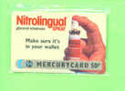 UK - Magnetic Phonecard/Mercury/Nitrolingual (Mint/Sealed) - Mercury Communications & Paytelco