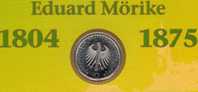 Mörike Mit Feder,Tintenfaß,Brille Numisblatt 4/2004 Deutschland Mit 2419 10-KB SST 32€ - To Identify