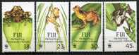 FIJI  1988 Frogs Cpl Set Of 4 Yvert Cat N° 587/90   Absolutely Perfect MNH ** - Ranas