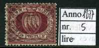 1877 San Marino, Stemma Nr.5 Usato - Oblitérés