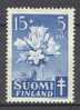 Finland 1950 Mi. 387   15 (M) + 5 M Tuberculosis Tuberkulose Flower Blume MNH - Used Stamps