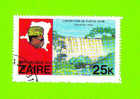 Timbre Oblitéré Used Mint Stamp Selo Carimbado République ZAIRE L´Expédition Du Fleuve Zaire Chutes De L'Inzia 25K - Sonstige & Ohne Zuordnung