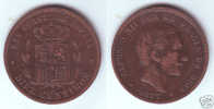 Spain 10 Centimos 1877 OM - Monnaies Provinciales