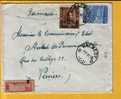 771+808 Op Brief Aangetekend Met Stempel MALMEDY (Oostkantons / Cantons De L´Est) (VK) - 1948 Exportation