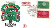 Francia . Busta FDC - Europa 1960 - 1960