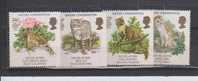 Great Britain 1986, MNH Nature Conservation, Europa, Endanger Species, Owl, Cat, Frog, Martin, - Ranas