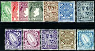 Ireland #106-17 Mint Hinged Definitive Set From 1940-42 - Unused Stamps