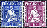 Ireland #131-32 Mint Hinged Young Irelanders/Thomas Davis Set From 1945 - Unused Stamps