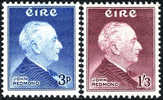 Ireland #157-58 Mint Hinged Redmond Set From 1957 - Neufs