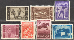 Rumänien; 1937; Michel 528/35 *; 8 IUNIE, Sport; 7 Werte - Neufs