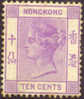 Hong Kong #14 (SG #30) Mint No Gum 10c Violet Victoria From 1863 - Unused Stamps