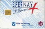 # Carte A Puce Cev EPERNAY Recto: Epernay Preference / Verso: Canal 51  - Tres Bon Etat - - Treuekarten