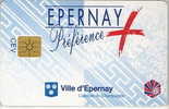 # Carte A Puce Cev EPERNAY Recto: Epernay Preference / Verso: Blanc  - Tres Bon Etat - - Treuekarten