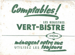 Buvard Comptables Les Registres Vert Bistre - Stationeries (flat Articles)