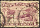 New Zealand #80 XF Used 9p Pink Terrace From 1898 - Oblitérés