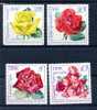 East Germany DDR Plants Pflanzen Rosen Allemagne Flowers Roses 1972 Mint - Roses