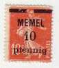 Memel Nº  19  10 P. S. 25 C.  Azul De 1920-21 ,.- - Andere & Zonder Classificatie