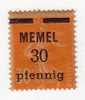 Memel Nº  21  30 P. S. 30 C.  Naranja  De 1920-21 ,.- - Andere & Zonder Classificatie