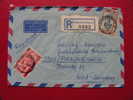 == India, Small R-cv. To Germany Kankesanthurai , Many Cds Back Side - Briefe U. Dokumente