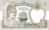 BILLETE DE NEPAL DE 2 RUPEES  SIN CIRCULAR   (BANKNOTE) - Nepal