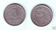 Germany 5 Pfennig 1922 E WWI Issue - 5 Pfennig