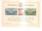 42454)foglirtto Commemorativo Poste Rep. San Marino Con 3 Valori - Blocs-feuillets